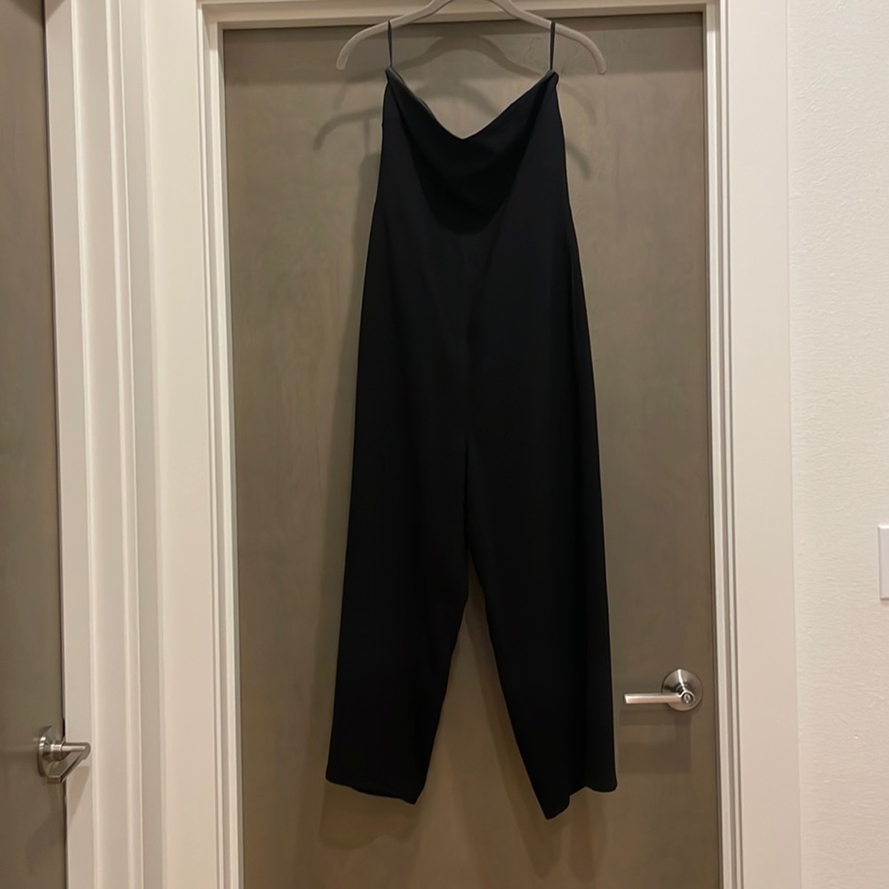 Strapless black jumpsuit